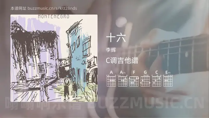 十六 李辉 吉他谱C调简单版
