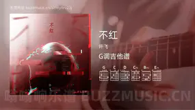不红 许飞 吉他谱G调简单版