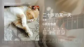 二十岁的某一天吉他谱G调 花粥 简单版