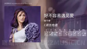 好不容易遇见爱 杨千嬅 吉他谱C调简单版
