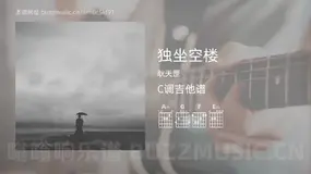 独坐空楼 耿天罡 吉他谱C调简单版