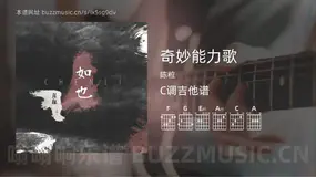 奇妙能力歌 陈粒 吉他谱C调简单版