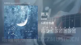 雨天 呆呆破 吉他谱G调简单版