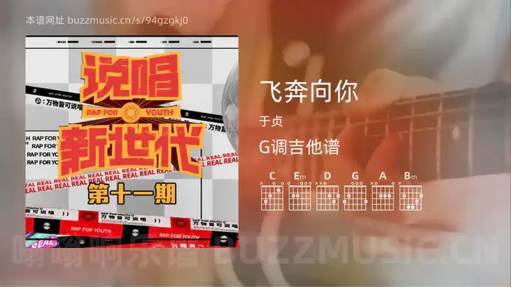 飞奔向你 于贞 吉他谱G调简单版