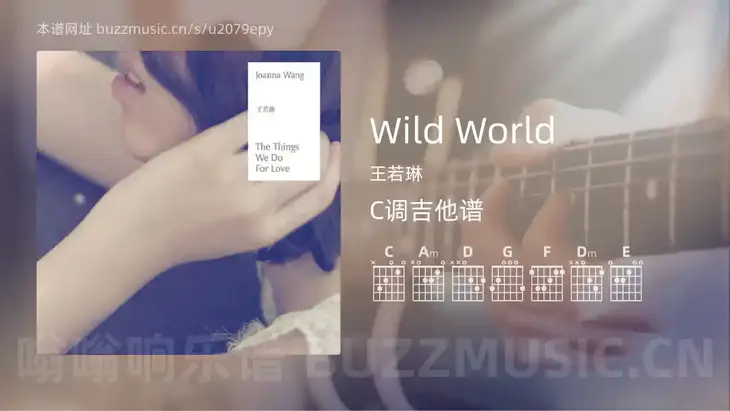 Wild World 王若琳 吉他谱C调简单版
