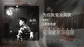 为你我受冷风吹 胡彦斌 吉他谱C调简单版