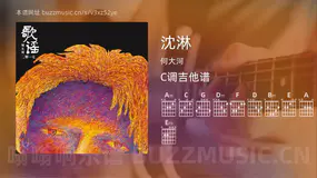 沈淋 何大河 吉他谱C调简单版