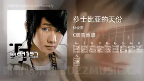 莎士比亚的天份 林俊杰 吉他谱C调简单版
