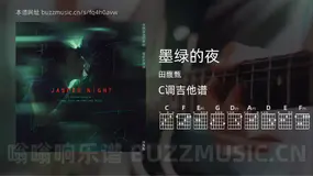 墨绿的夜 田馥甄 吉他谱C调简单版