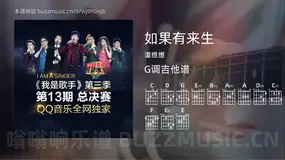 如果有来生 谭维维 吉他谱G调简单版