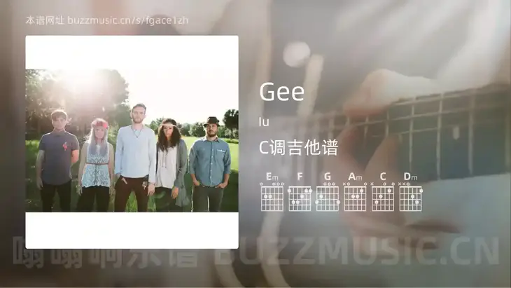 Gee Iu 吉他谱C调简单版