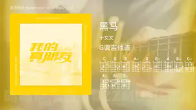 黑马 于文文 吉他谱G调简单版