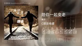 陪你一起变老吉他谱C调 唐古 简单版