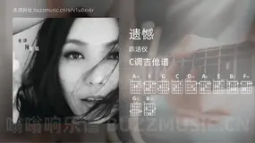 遗憾 陈洁仪 吉他谱C调简单版