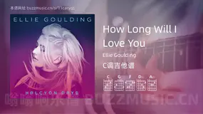 How Long Will I Love You Ellie Goulding 吉他谱C调简单版