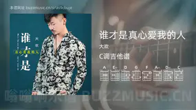 谁才是真心爱我的人 大欢 吉他谱C调简单版