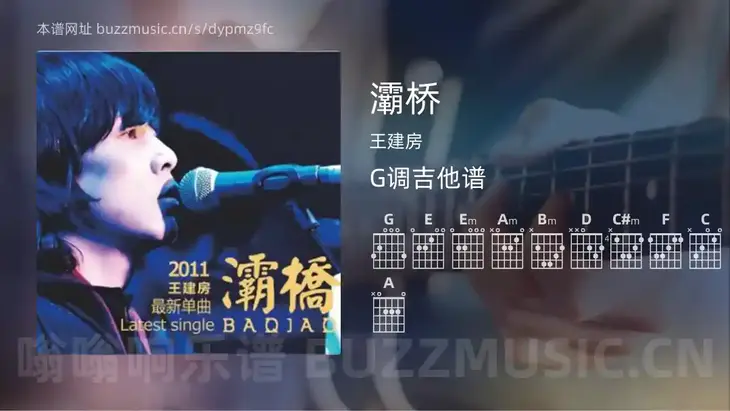 灞桥 王建房 吉他谱G调简单版