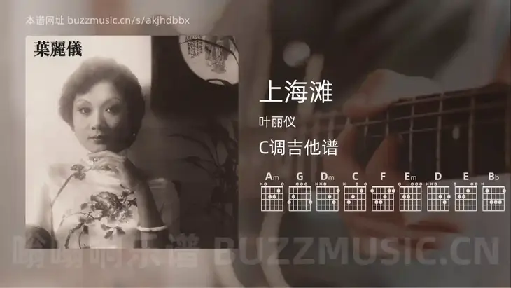 上海滩 叶丽仪 吉他谱C调简单版