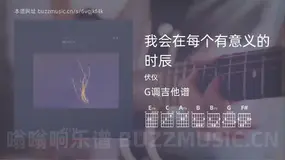 我会在每个有意义的时辰吉他谱G调 伏仪 简单版