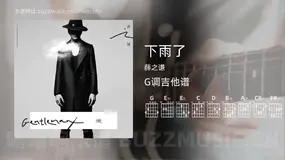 下雨了吉他谱G调 薛之谦 简单版