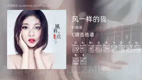 风一样的我 叶炫清 吉他谱C调简单版