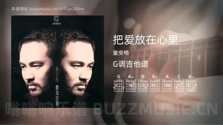把爱放在心里 童安格 吉他谱G调简单版