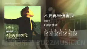 不要再来伤害我 张振宇 吉他谱C调简单版