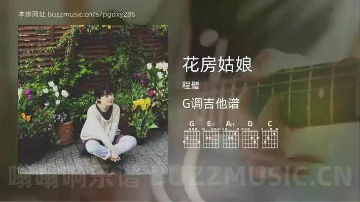 花房姑娘 程璧 吉他谱G调简单版