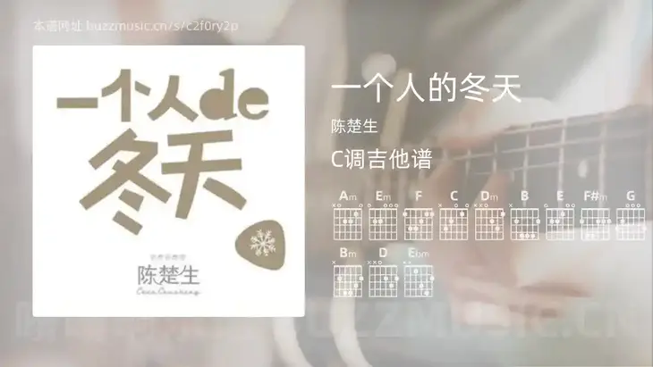 一个人的冬天吉他谱C调 陈楚生 简单版