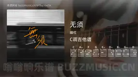 无须 暗杠 吉他谱C调简单版