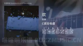欢 苏琛 吉他谱C调简单版