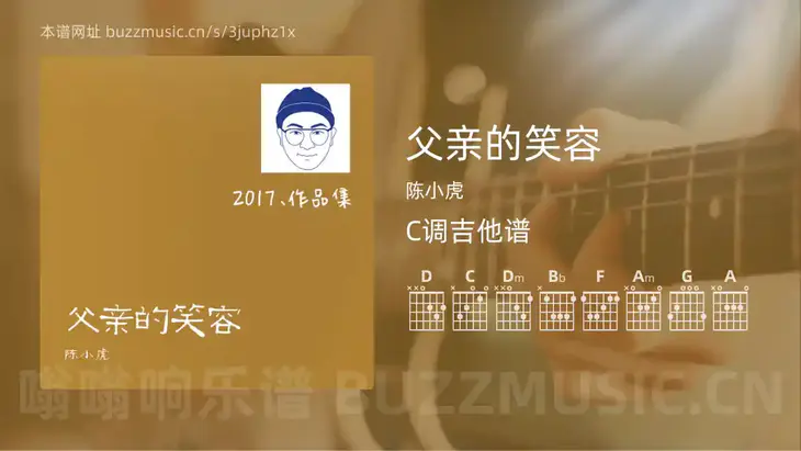 父亲的笑容 陈小虎 吉他谱C调简单版
