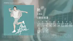 她 王思远 吉他谱C调简单版