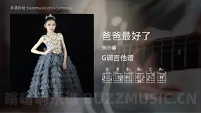 爸爸最好了 宋小睿 吉他谱G调简单版