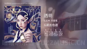 透明 G.E.M. 邓紫棋 吉他谱G调简单版