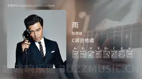 雨 陈思诚 吉他谱C调简单版