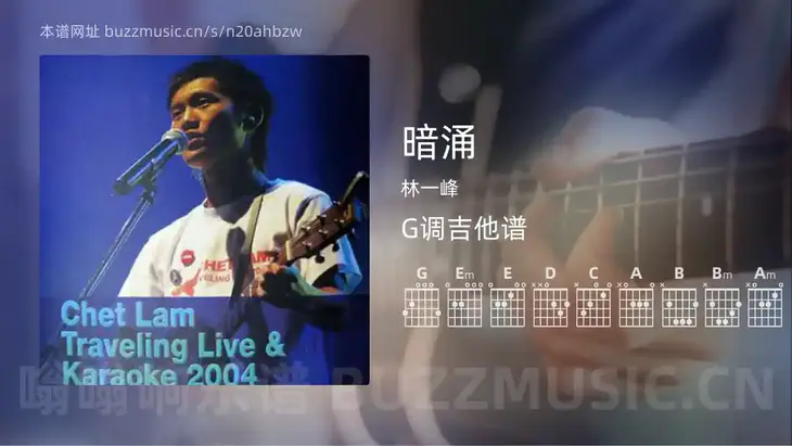 暗涌 林一峰 吉他谱G调简单版