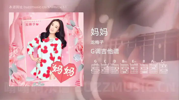 妈妈 龙梅子 吉他谱G调简单版