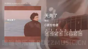天亮了 韩红 吉他谱C调简单版