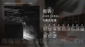 控诉 小乐哥（王唯乐） 吉他谱G调简单版