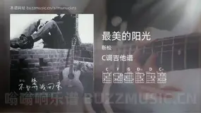 最美的阳光吉他谱C调 靳松 简单版