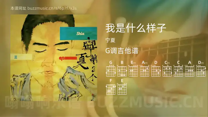我是什么样子吉他谱G调 宁夏 简单版
