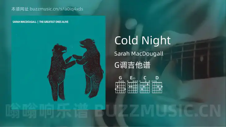 Cold Night Sarah MacDougall 吉他谱G调简单版