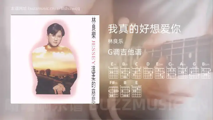 我真的好想爱你吉他谱G调 林良乐 简单版