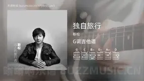 独自旅行 靳松 吉他谱G调简单版