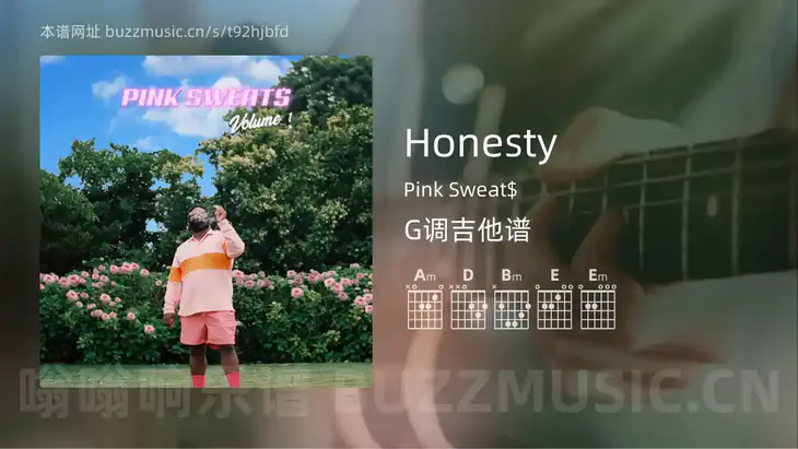 Honesty吉他谱G调 Pink Sweat$ 简单版