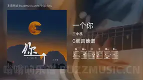 一个你 王小乱 吉他谱G调简单版