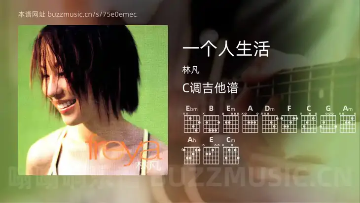 一个人生活吉他谱C调 林凡 简单版