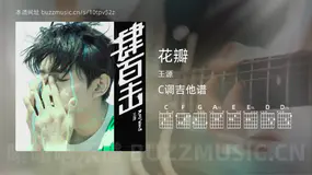 花瓣 王源 吉他谱C调简单版