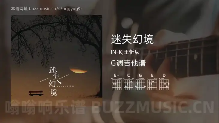 迷失幻境 IN-K,王忻辰 吉他谱G调简单版
